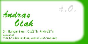 andras olah business card